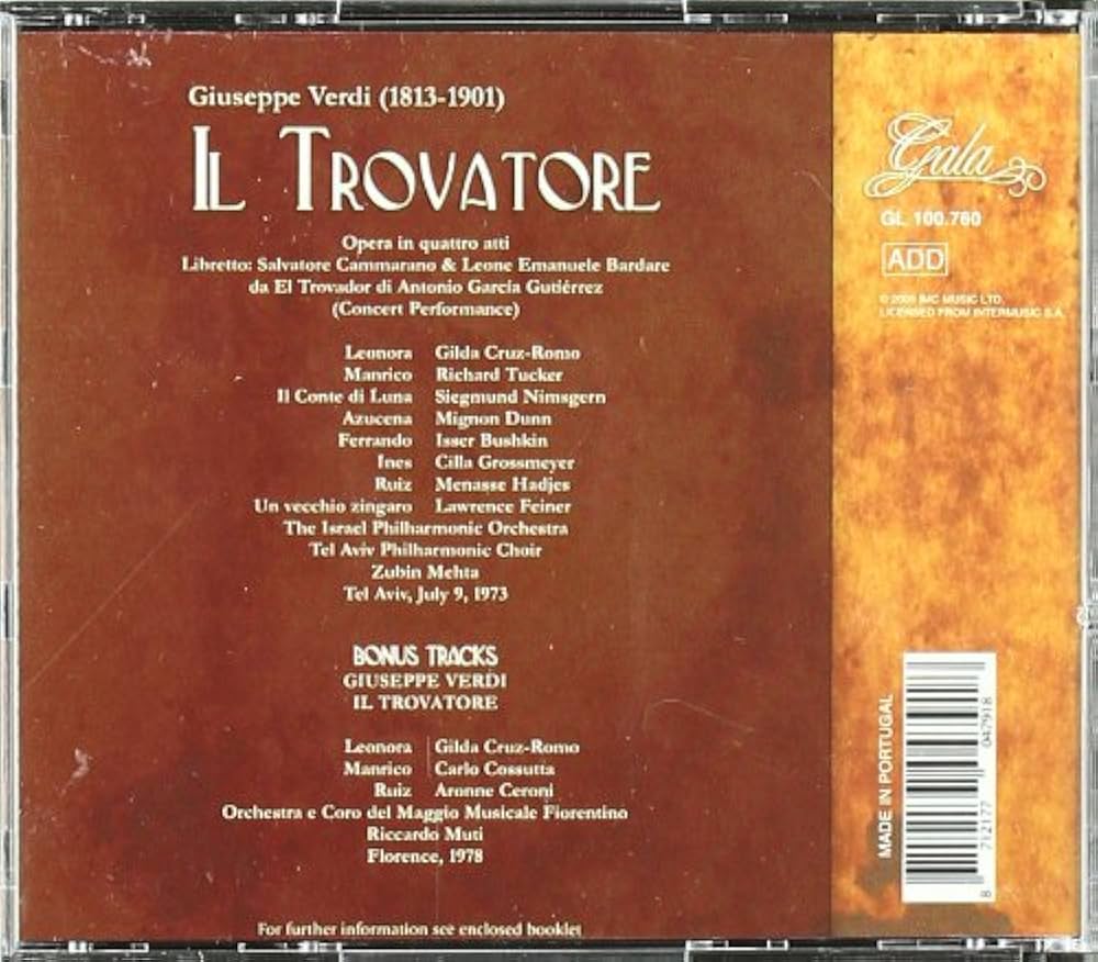 その他 Il Trovatore [CD] Zubin Mehta - Verdi: Il Trovatore - Amazon.com Music